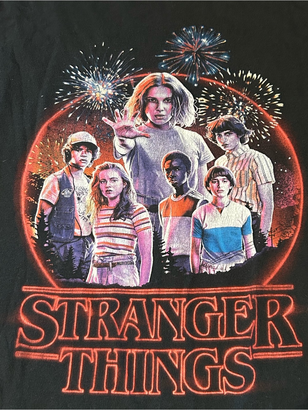 Stranger Things Black Graphic Short Sleeve Tee